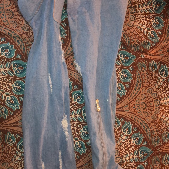 Thigh high jean booties - Picture 3 of 3